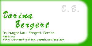 dorina bergert business card